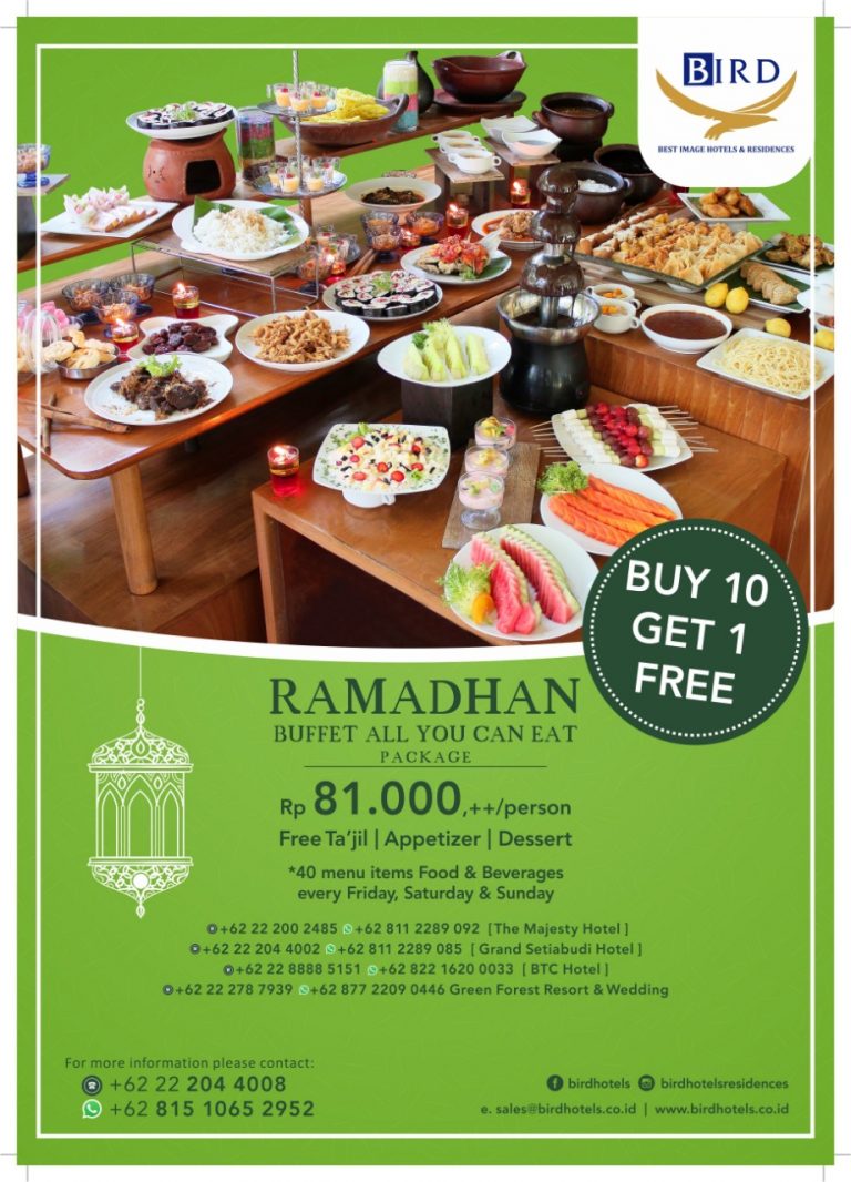 Sambut Ramadhan, BIRD Hotels & Residences Suguhkan Paket Buka Puasa