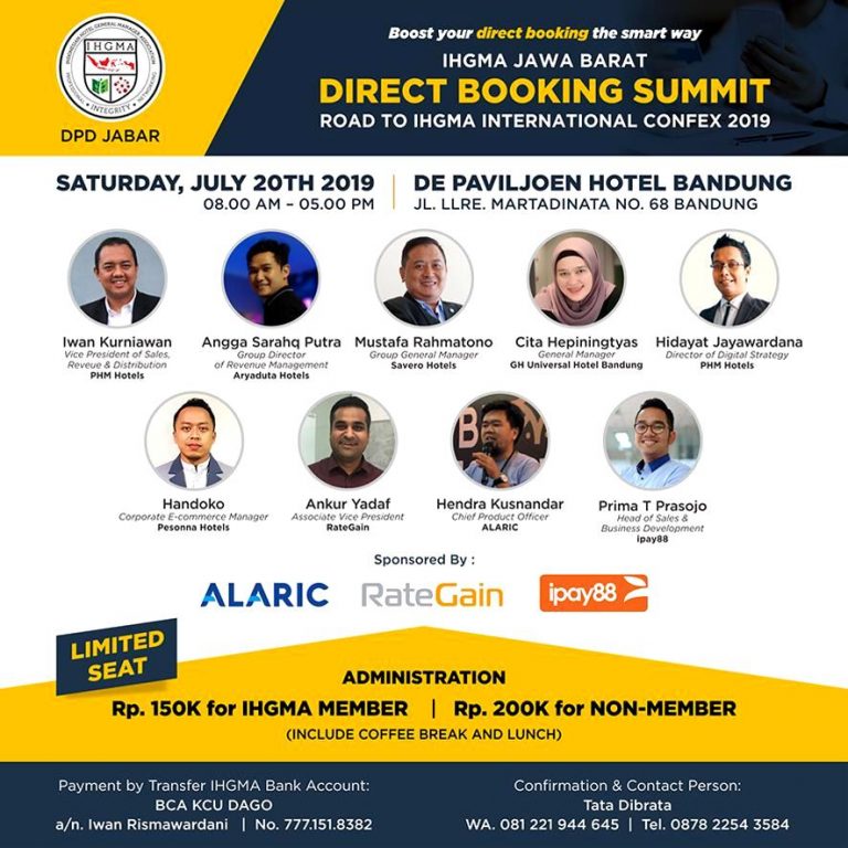 IHGMA Jawa Barat Gelar Workshop “Direct Booking Summit”
