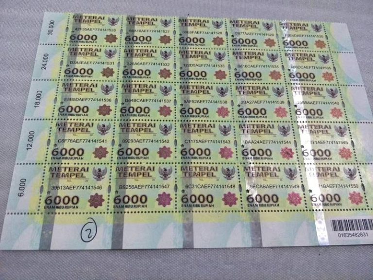 Meterai Rp 6.000 Tak Lagi Berlaku Diganti Rp 10.000?