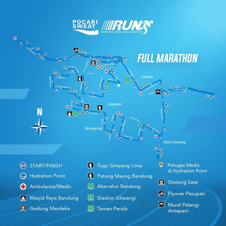 Ini Rute Yang Akan Dilewati 10.000 Pelari Pocari Sweat Run Bandung 2019