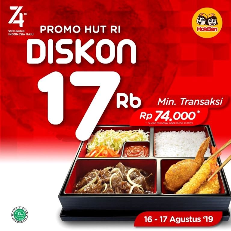 Dari Hokben Hingga Pakaian Tebar Promo Diskon 17 Agustus,Ini Daftarnya