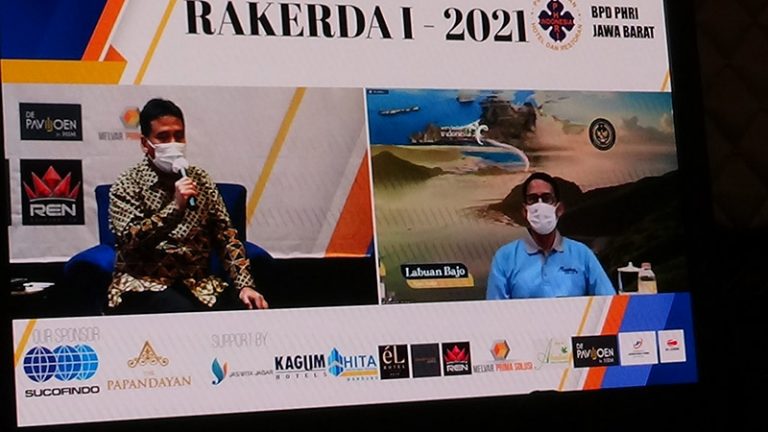 Lewat Zoom Meeting, Sandiaga Bahas Soal Pemulihan Sektor Pariwisata di Rakerda I 2021 dan HUT PHRI Ke-52