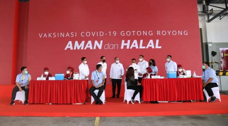 Vaksinasi Gotong Royong Kolaborasi Kadin Mulai Berlangsung di Jabar
