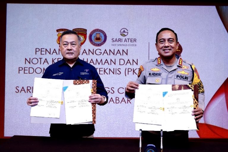 Sari Ater Hot Springs Teken Kerjasama dengan Pamobvit Polda Jabar, Ini Tujuannya