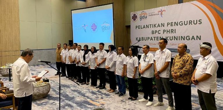 Hanyen Tenggono Resmi Nahkodai PHRI Kuningan, Ini Misi Besar yang Akan Dibawa