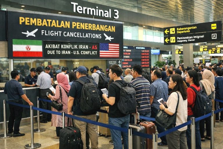 Dampak Peran Iran-AS, Terjadi Gelombang Pembatalan Penerbangan di Soetta